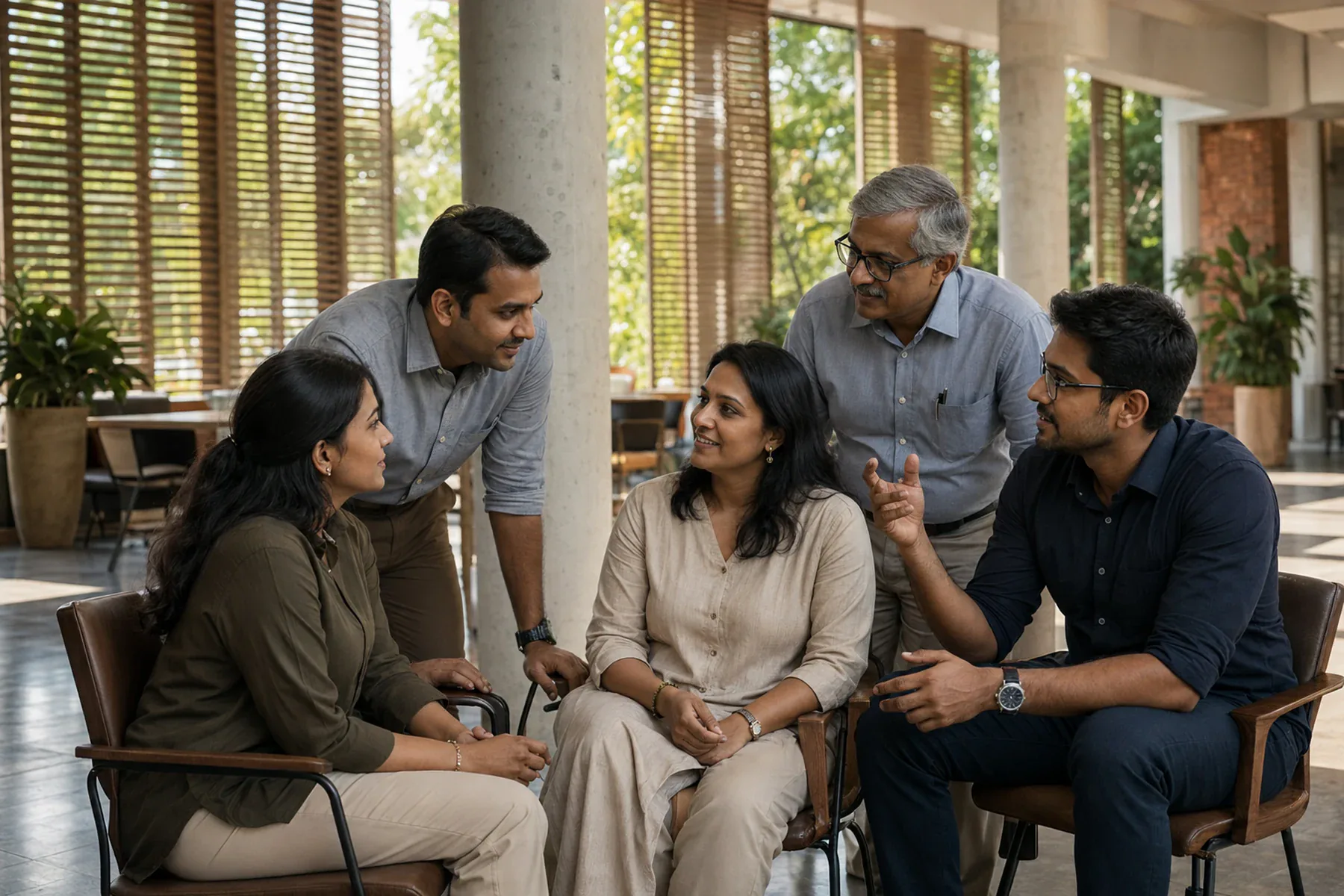 An Indian leadership team in conversation